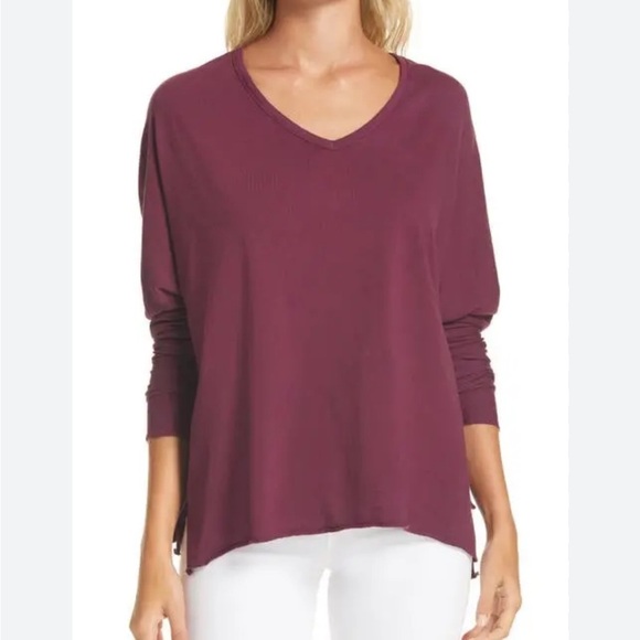 FRANK and EILEEN Tee Lab V Neck Top Long Sleeve Shirt Basic Cotton Sz S - Picture 1 of 10